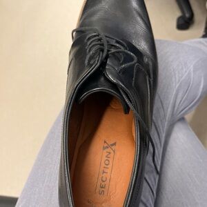 Source Unknown Black Leather Oxfords